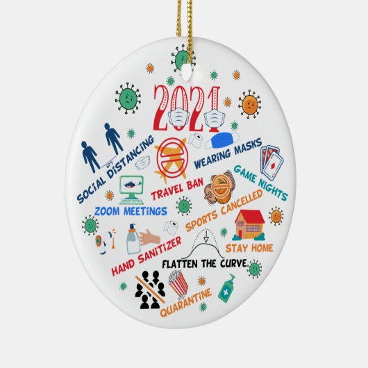lustige Weihnachtsschmuck 2021-Pandemie (Rechts)