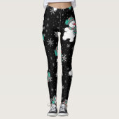 Lustige WeihnachtsSchneemann-Muster-Gamaschen Leggings (Vorderseite)