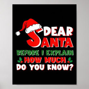 Lustige Weihnachtsshirt Kinder Erwachsene Santa Ic Poster