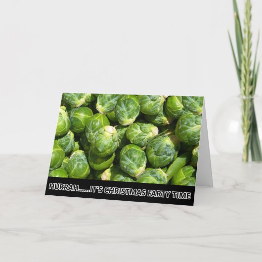 Lustige Weihnachtssprösslinge Feiertagskarte (Vorderseite)