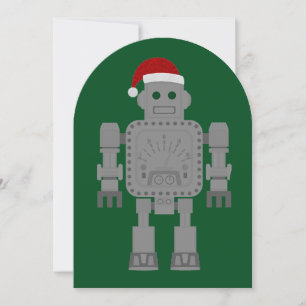 lustige Weihnachtsstubenroboter Einladung