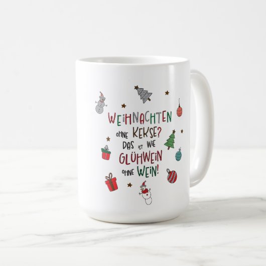Lustige Weihnachtstasse Kaffeetasse (VorderseiteRechts)