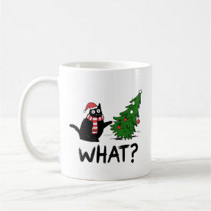 Lustige Weihnachtstasse mit Katze – Katze hat den Kaffeetasse