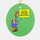 lustige Weihnachtsverzierung Keramik Ornament (Links)