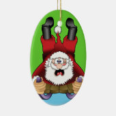 Lustige Weihnachtsverzierung Keramik Ornament (Rechts)