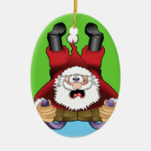 Lustige Weihnachtsverzierung Keramik Ornament (Vorne)