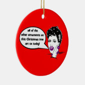 lustige Weihnachtsverzierung Keramik Ornament (Rechts)