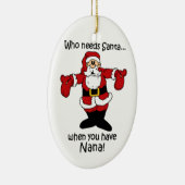 Lustige Weihnachtsverzierung Keramikornament (Rechts)