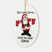 Lustige Weihnachtsverzierung Keramikornament (Links)