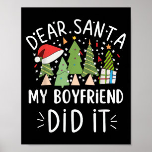 Lustige Weihnachtszitate Sprüche Lieber Santa Mein Poster