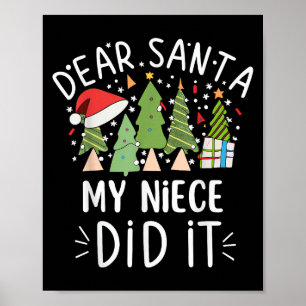Lustige Weihnachtszitate Sprüche Lieber Santa Mein Poster