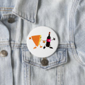 Lustige Wein- und Käseparty Button (Beispiel)