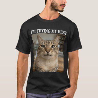 Lustige weinende Katzen-Meme für Männer Frauen Kin T-Shirt