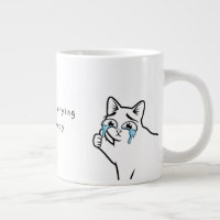 Lustige weinende Katzen-Meme-Tasse | Ich weine nic