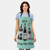Lustige Weinflaschen Schürze (Getragen)