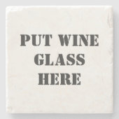 Lustige Weinprobe Steinuntersetzer (Vorderseite)