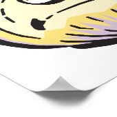 lustige Weinzwiebel Poster (Ecke)