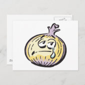 lustige Weinzwiebel Postkarte (Vorne/Hinten)