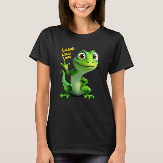 Lustige Weirdcore Eidechse Eidechse Eidechse Meme T-Shirt (Vorderseite)