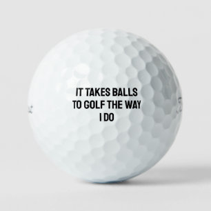 Lustige weiße Männer Golf Golfball