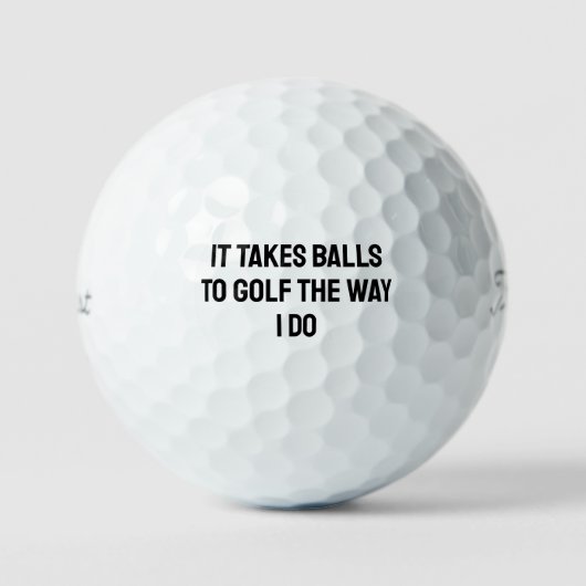 Lustige weiße Männer Golf Golfball (Vorderseite)
