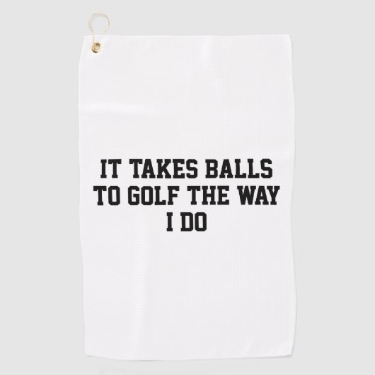 Lustige weiße Männer Golf Golfhandtuch (Vorderseite)