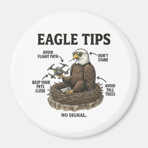 Lustige Weißkopfseeadler-Tipps Natur Überleben Hum Magnet