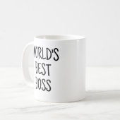 Lustige Welt bester Chef Kaffeetasse (Vorderseite Links)
