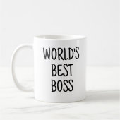 Lustige Welt bester Chef Kaffeetasse (Links)
