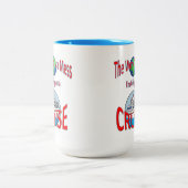 Lustige Welten eine Verwirrung gehen Kreuzfahrt Zweifarbige Tasse (Mittel)