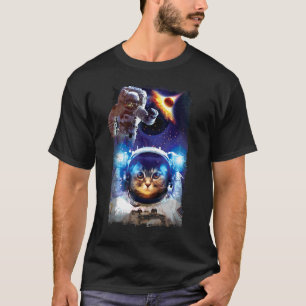 Lustige Weltraumkatze, Astronaut, Galaxie von Zany T-Shirt