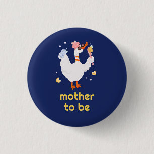 Lustige werdende Mutter Ente Bad Gummi Baby Shower Button