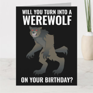 LUSTIGE WERWOLF GEBURTSTAGSKARTE KARTEN