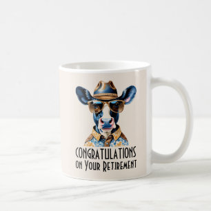Lustige Western-Cowboy-Kuh-Renteneintritt-Gratulat Kaffeetasse