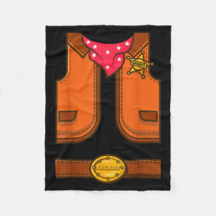 Lustige Western-Sheriff-Halloween-Cowboy-Weste ein Fleecedecke