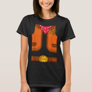 Lustige Western-Sheriff-Halloween-Cowboy-Weste Ein T-Shirt