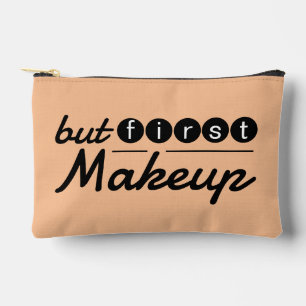 Lustige Whimsical Vintage Pfirsich Orange Make-up Zubehörtasche