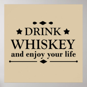 Lustige Whiskey-Zitate, lustige Trinksprüche Poster