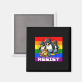 Lustige Widerstehen Zöllen Protest Groovy Männer F Magnet (Vorderseite/Rückseite)