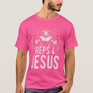 Lustige Wiederholungen für Jesus-Gym- Gewichtehebe T-Shirt