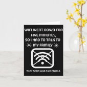 Lustige Wifi-Ausfall-Zitat-Computer-Nerd-Geschenk  Karte (Gelbe Blume)