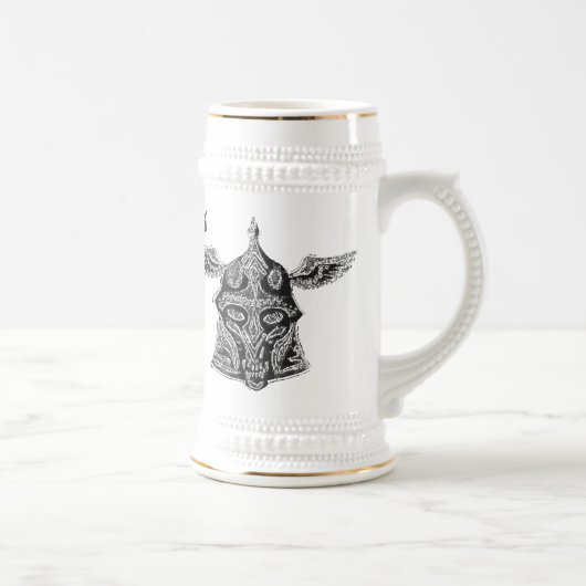 Lustige Wikinger-Bier-Tasse Bierglas (Rechts)