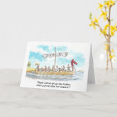 Lustige Wikinger-Geburtstagskarte Karte (Gelbe Blume)