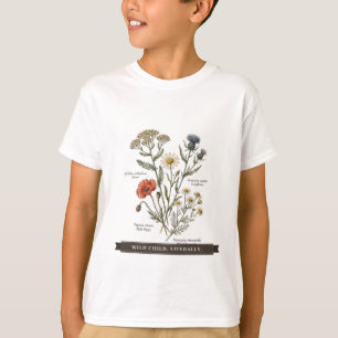 Lustige Wildblume für Kinder "Wildes Kind buchstäb T-Shirt