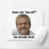 Lustige Wilde Gamer-Meme-Mauspad Mousepad (Mit Mouse)