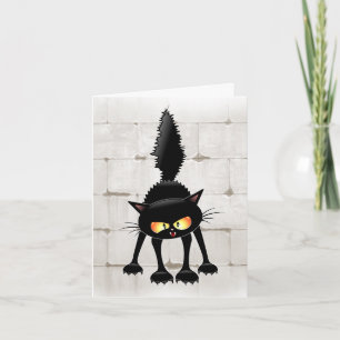 Lustige wilde schwarze Katzen-Cartoon