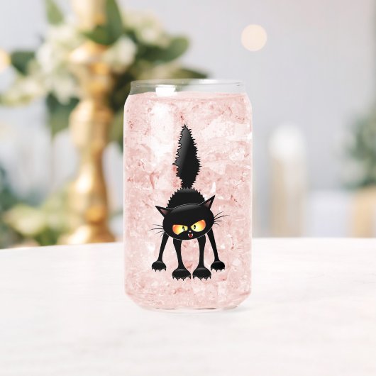 Lustige wilde schwarze Katzen-Cartoon Dosenglas (Insitu (Hochzeit))