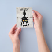 Lustige wilde schwarze Katzen-Cartoon  Flyer (Gruppe)