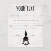 Lustige wilde schwarze Katzen-Cartoon  Flyer (Hinten)