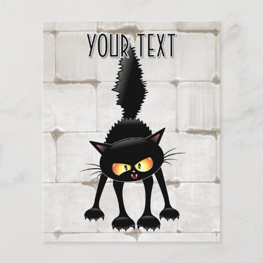 Lustige wilde schwarze Katzen-Cartoon  Flyer (Vorne)